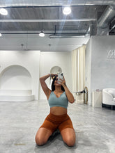 Load image into Gallery viewer, Ribbed Biker Shorts- Caramel