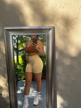 Load image into Gallery viewer, Ribbed Biker Shorts- Oat