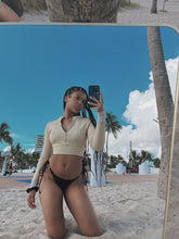 Load image into Gallery viewer, Cropped Compression Jacket- Chai