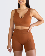 Load image into Gallery viewer, Ribbed Sleeveless Top- Caramel