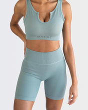 Load image into Gallery viewer, Ribbed Biker Shorts- Stone