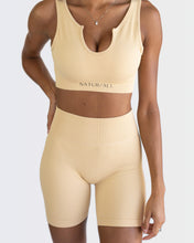 Load image into Gallery viewer, Ribbed Biker Shorts- Oat