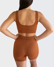 Load image into Gallery viewer, Ribbed Biker Shorts- Caramel