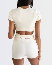 Load image into Gallery viewer, High-Waisted Booty Shorts- Creamy