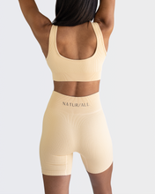 Load image into Gallery viewer, Ribbed Biker Shorts- Oat
