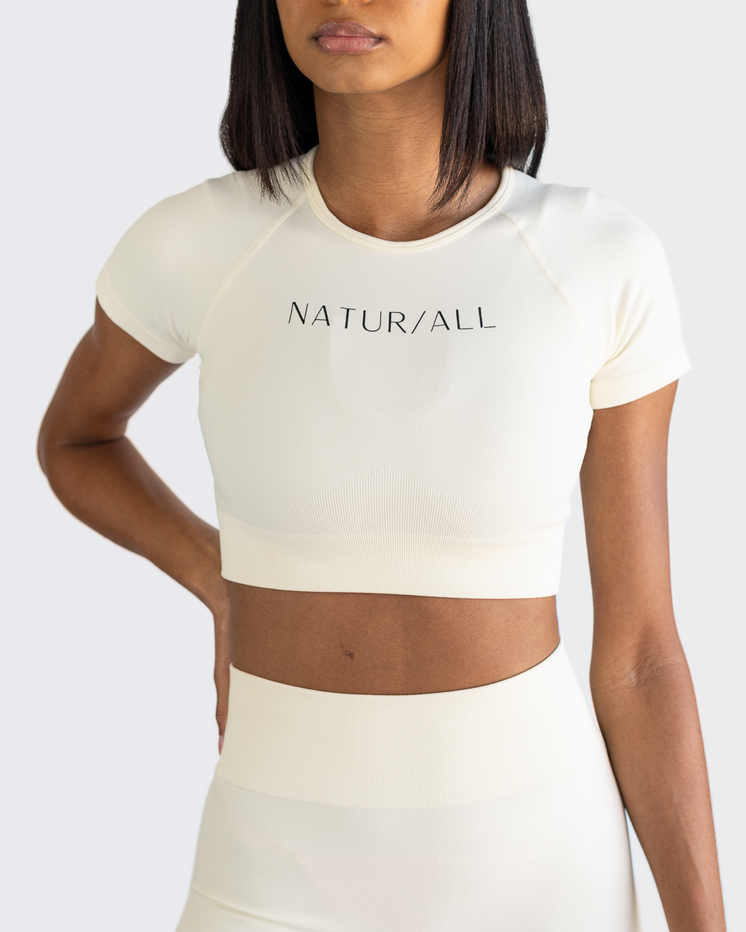 Compression Crop Top- Creamy